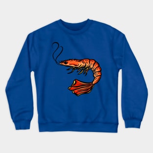 Big Red Shrimp Tail cartoon illustration Crewneck Sweatshirt